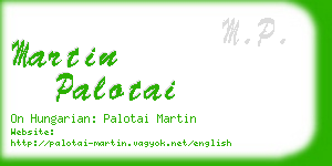 martin palotai business card